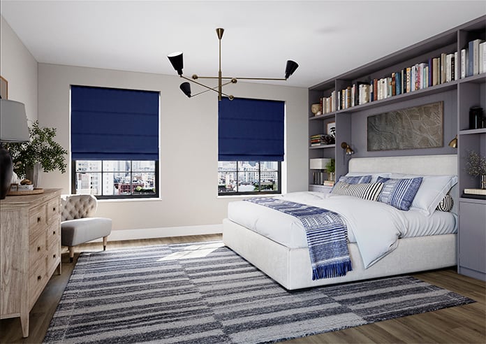 Montierre, Royal Blue - Twist&Fit Roman Blind - Image 7